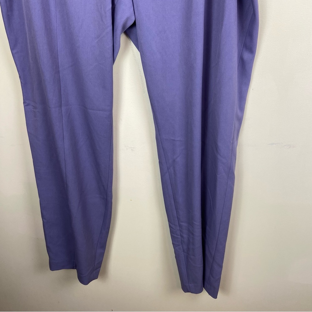 1.State Lavender Purple Split Front Crepe Pants Plus Size 18W Straight Leg - Picture 3 of 10